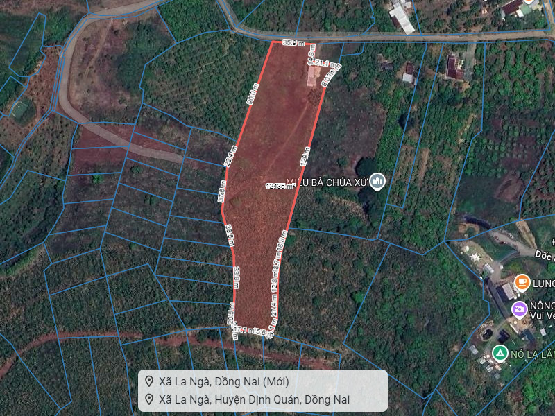 1.24Ha Đất sát KDL sinh thái hồ Trị An  Quốc Lộ 20 Đồng Nai
