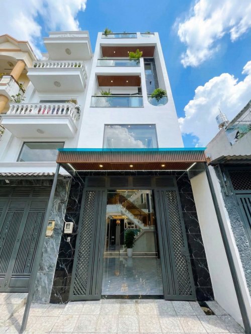 L1633  Nhà mới Lâm Thị Hố Q12, SHR, Vuông, HXH, 5 tầng, 4x14m, 6.x tỷ x nhỏ