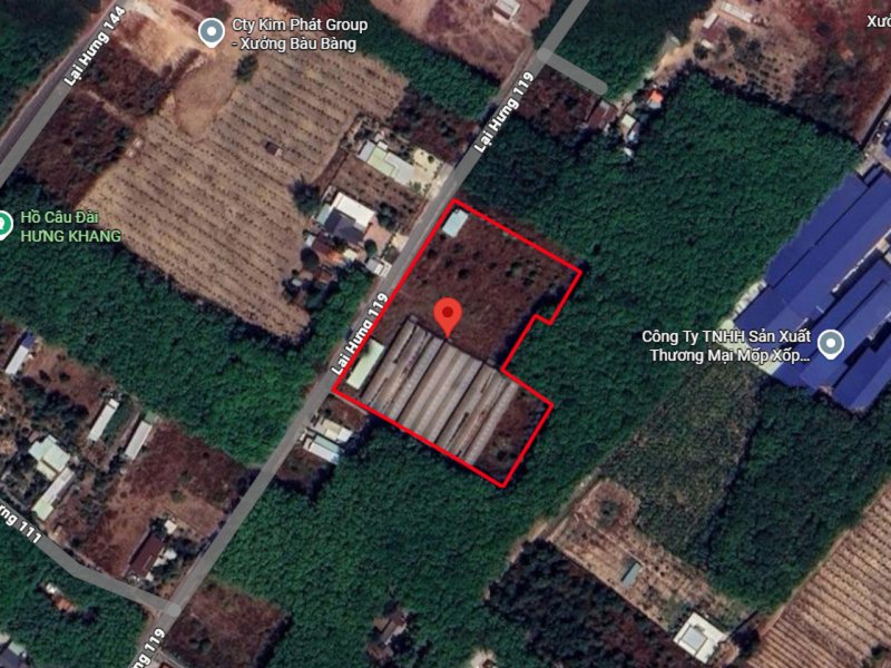 O1768  Cho thuê Trang trại Lai Hưng 119 Bình Dương, 1.25Ha, 20tr/th