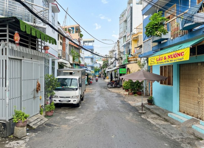[D2797*] mặt tiền Tú Mỡ Gò Vấp Ngang 8.7m KD - 15.x Tỷ